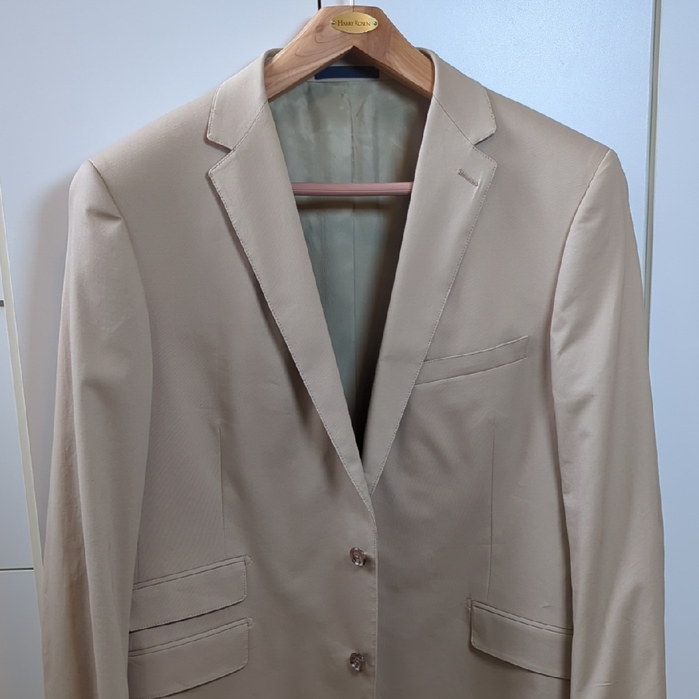 Paul Betenly Tan Cotton Blazer Giorgio Men's 44R